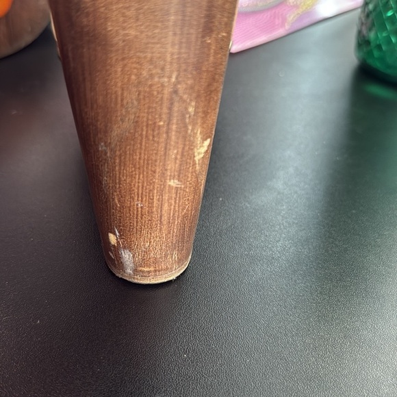 Vintage Mossimo Faux Wooden Heels with Orange Strap - Picture 13 of 15